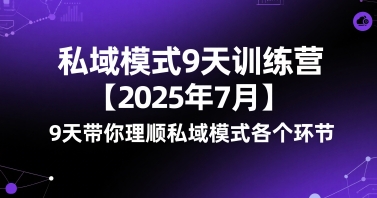 私域模式9天训练营【2025年7月】​9天带你理顺私域模式各个环节-HEIXMI（中国站）