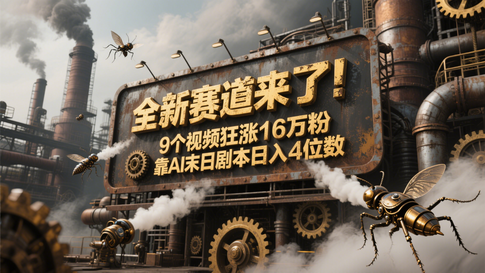 全新赛道来了！9个视频狂涨16万粉，靠AI末日剧本日入4位数，评论区爆肝追更！ - HEIXMI（中国站）-HEIXMI（中国站）