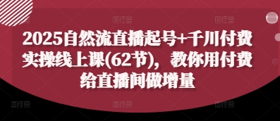 2025自然流直播起号+千川付费实操线上课(62节)，教你用付费给直播间做增量-HEIXMI（中国站）