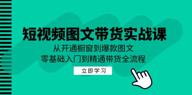 短视频图文带货实战课：从开通橱窗到爆款图文，零基础入门到精通带货-HEIXMI（中国站）