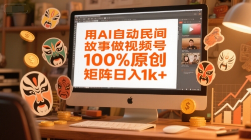 用AI自动民间故事做视频号，100%原创，矩阵日入1k+ - HEIXMI（中国站）-HEIXMI（中国站）