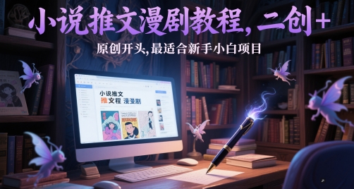 小说推文漫剧教程，二创+原创开头，最适合新手小白项目 - HEIXMI（中国站）-HEIXMI（中国站）