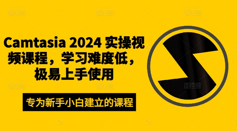 Camtasia 2024 实操视频课程，学习难度低，极易上手使用-HEIXMI（中国站）