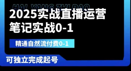 2025实战直播运营0-1，精通自然流付费0-1，可独立完成起号-HEIXMI（中国站）