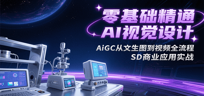 零基础精通AI视觉设计，AiGC从文生图到视频全流程，SD商业应用实战-HEIXMI（中国站）