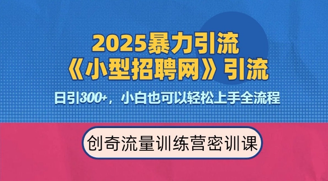 2025最新暴力引流方法，招聘平台一天引流300+，日变现多张，专业人士力荐-HEIXMI（中国站）