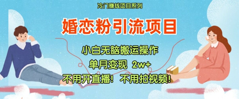 小红书婚恋粉引流，不用开直播，不用拍视频，不用做交付【揭秘】-HEIXMI（中国站）