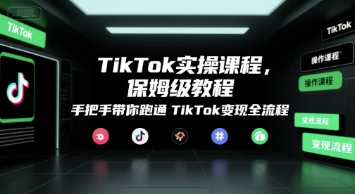 TikTok实操课程，保姆级教程，手把手带你跑通TikTok变现全流程-HEIXMI（中国站）