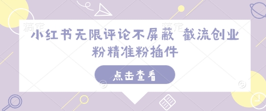 小红书无限评论不屏蔽 截流创业粉精准粉插件-HEIXMI（中国站）