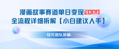漫画故事赛道单日变现1k+全流程详细拆解-HEIXMI（中国站）