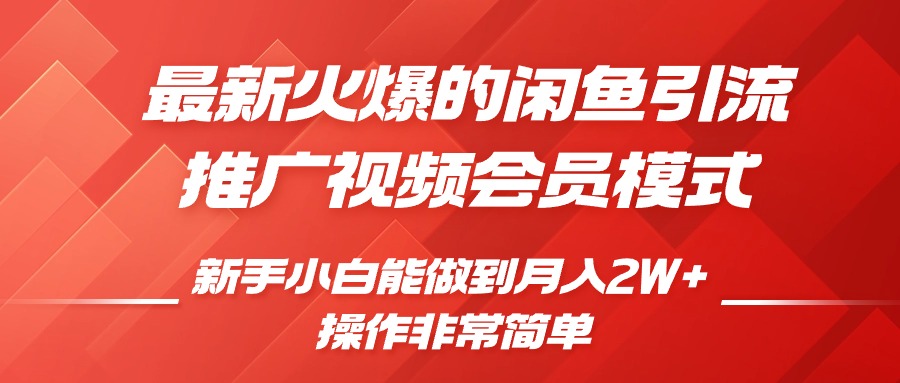 闲鱼引流推广影视会员，0成本就可以操作，新手小白月入过W+【揭秘】-HEIXMI（中国站）