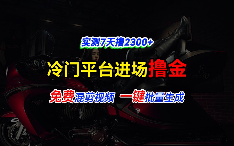 全新冷门平台vivo视频，快速免费进场搞米，通过混剪视频一键批量生成，实测7天撸2300+-HEIXMI（中国站）
