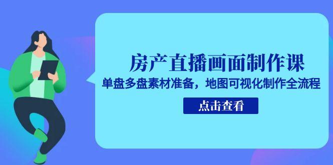 房产直播画面制作课，单盘多盘素材准备，地图可视化制作全流程 - HEIXMI（中国站）-HEIXMI（中国站）