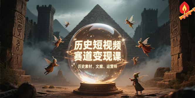 历史短视频赛道变现课，百集素材库应用，文案剪辑技巧，账号运营全案-HEIXMI（中国站）
