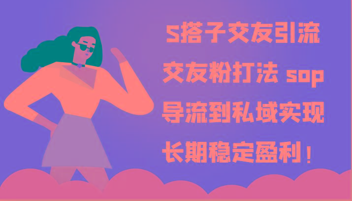 S搭子交友引流，交友粉打法 sop，导流到私域实现长期稳定盈利！-HEIXMI（中国站）