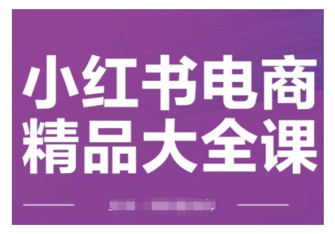 小红书电商精品大全课，快速掌握小红书运营技巧，实现精准引流与爆单目标，轻松玩转小红书电商(更新2月)-HEIXMI（中国站）