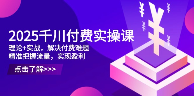 2025千川付费实操课，理论+实战，解决付费难题，精准把握流量，实现盈利-HEIXMI（中国站）