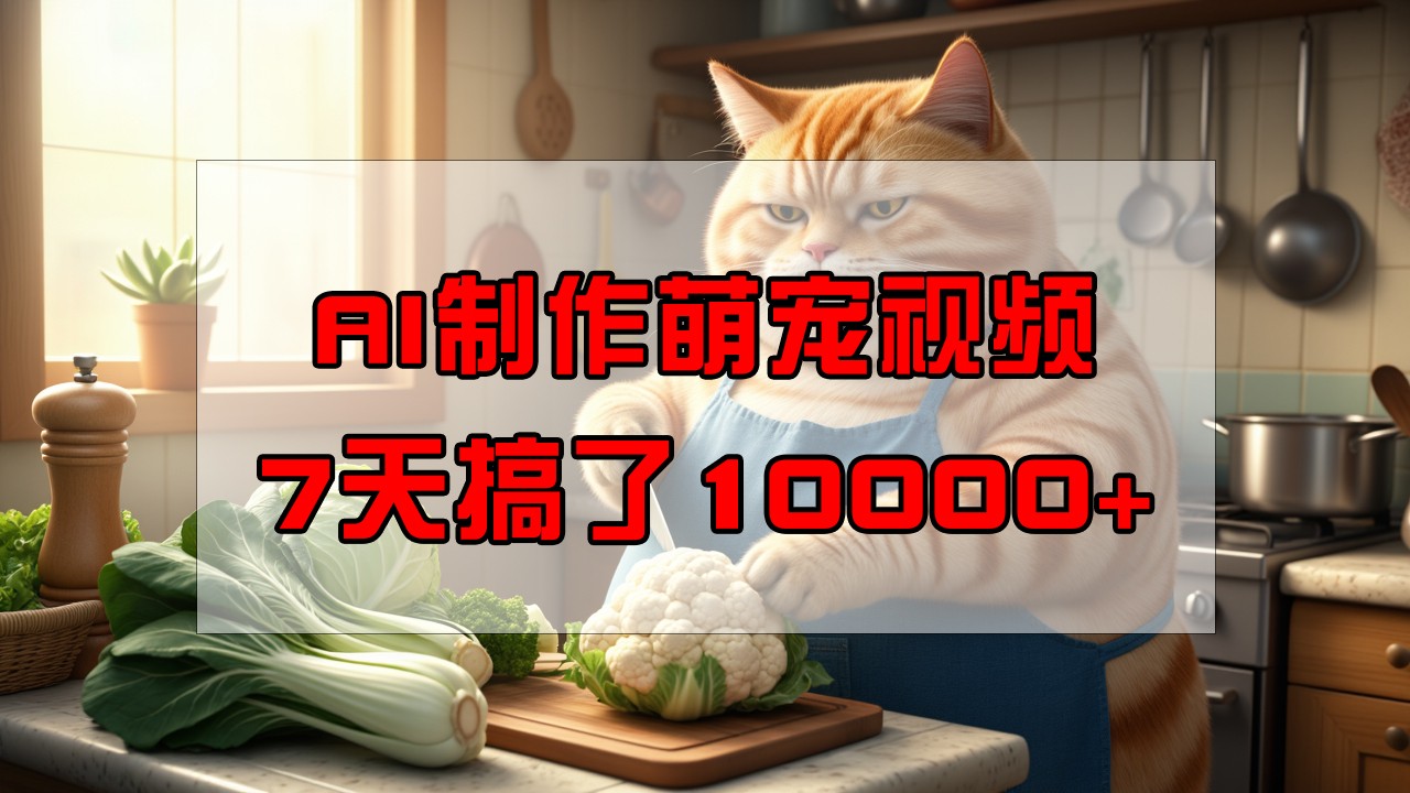靠AI制作萌宠视频，7天搞了1万+，操作简单门槛低，有手机就行-HEIXMI（中国站）