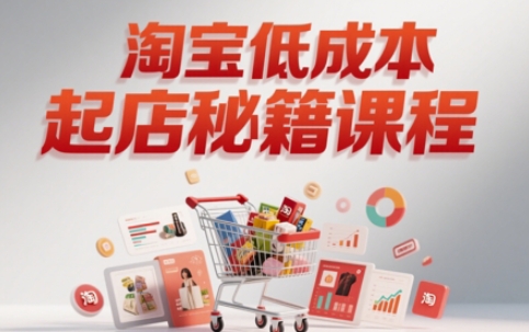 淘宝低成本起店系统课，助你快速起店，实现弯道超车-HEIXMI（中国站）