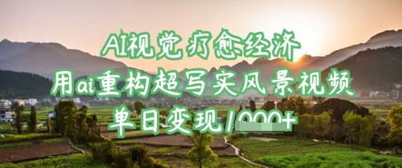 AI视觉疗愈经济：用ai重构超写实风景视频，单日变现多张-HEIXMI（中国站）