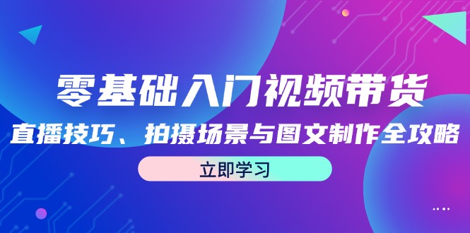 零基础入门视频带货：直播技巧、拍摄场景与图文制作全攻略-HEIXMI（中国站）