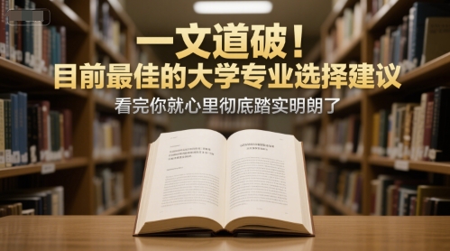 付费文章：一文道破！目前最佳的大学专业选择建议，看完你就心里彻底踏实明朗了-HEIXMI（中国站）