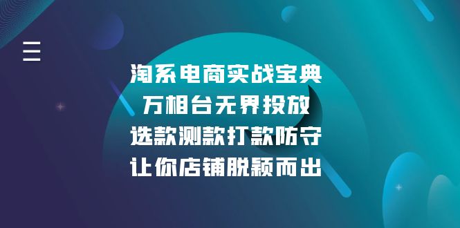 淘系电商实战宝典：万相台无界投放，选款测款打款防守，让你店铺脱颖而出-HEIXMI（中国站）