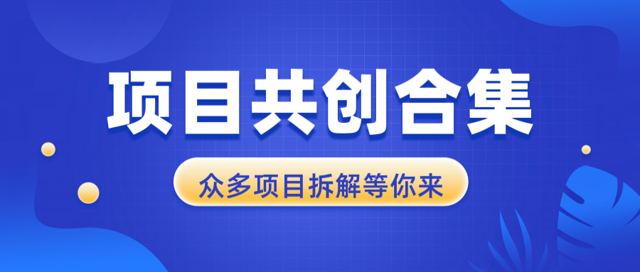 项目共创合集，从0-1全过程拆解，让你迅速找到适合自已的项目-HEIXMI（中国站）