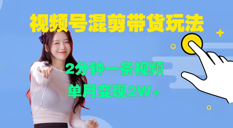 视频号混剪玩法，2分钟一条视频，单月变现2W+【揭秘】-HEIXMI（中国站）