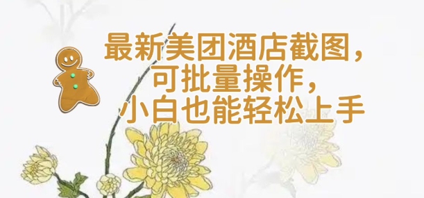 【轻云】最新美团酒店截图，可批量操作，小白也能轻松上手-HEIXMI（中国站）