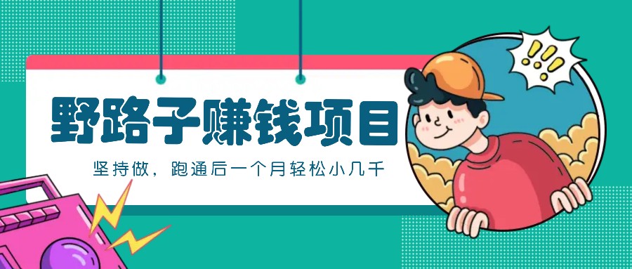 一个人就能操作的野路子赚钱项目，零成本零门槛坚持做，跑通后一个月小几千！-HEIXMI（中国站）
