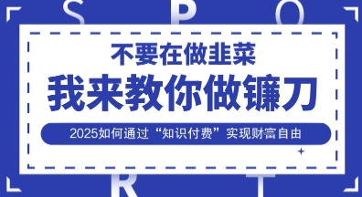 韭菜生涯终结者，我来教你做镰刀，2025如何通过“知识付费”实现财F自由【揭秘】 - HEIXMI（中国站）-HEIXMI（中国站）