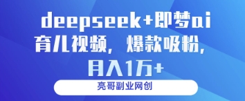 deepseek+即梦ai育儿视频，爆款吸粉，月入1w-HEIXMI（中国站）