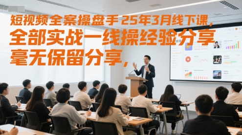 短视频全案操盘手25年3月线下课，全部实战一线操盘手经验分享，毫无保留分享，全是干货 - HEIXMI（中国站）-HEIXMI（中国站）