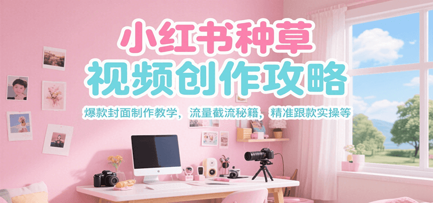小红书种草视频创作攻略，爆款封面制作教学 ，流量截流秘籍 ，精准跟款实操等-HEIXMI（中国站）