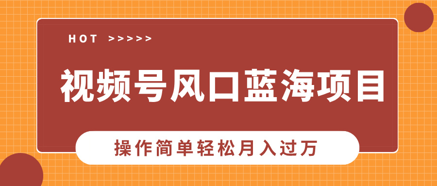 视频号风口蓝海项目，中老年人的流量密码，操作简单轻松月入过万-HEIXMI（中国站）