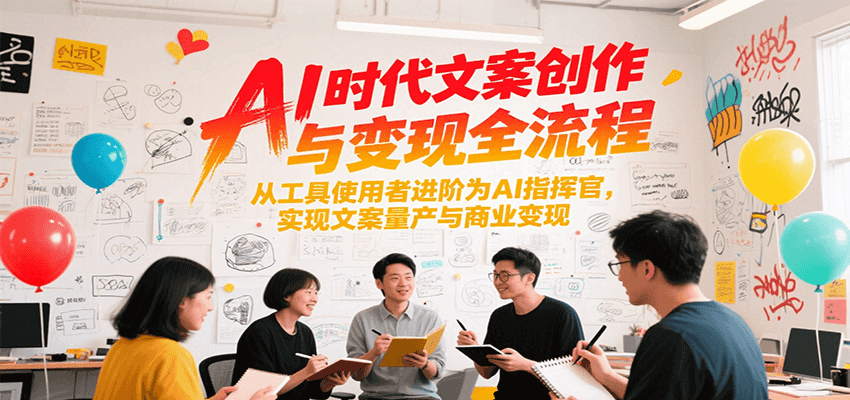 AI时代文案创作与变现全流程，从工具使用者进阶为AI指挥官，实现文案量产与商业变现-HEIXMI（中国站）