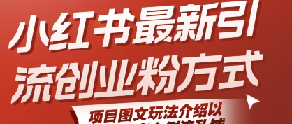 小红书最新引流创业粉方式，项目图文玩法介绍以及如何安全倒流私域-HEIXMI（中国站）