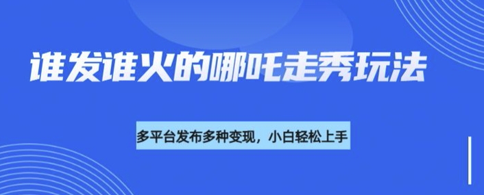 利用deepseek制作谁发谁火的哪吒2人物走秀视频，多平台发布多种变现-HEIXMI（中国站）