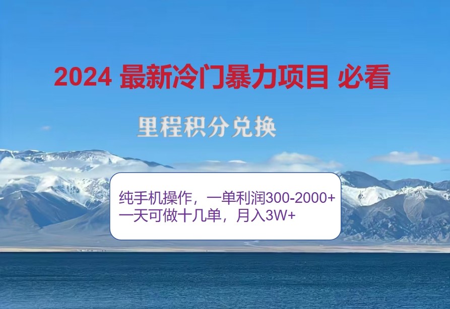 2024惊爆冷门暴利，里程积分最新玩法，高爆发期，一单300+—2000+-HEIXMI（中国站）