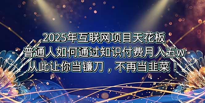 2025年互联网项目天花板，普通人如何通过卖项目实现逆风翻盘，月入5W＋！-HEIXMI（中国站）