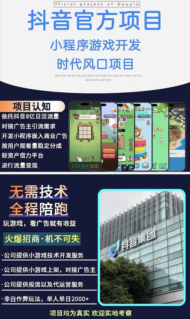图片[1]-2025最热抖音官方项目 Ai时代风口项目小程序游戏开发 实测单个游戏日收…-HEIXMI（中国站）