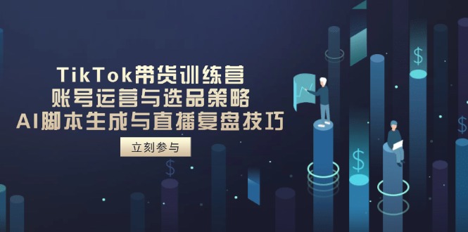TikTok带货训练营，账号运营与选品策略，AI脚本生成与直播复盘技巧-HEIXMI（中国站）