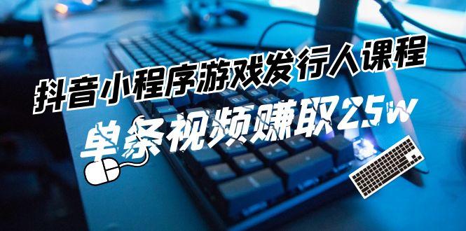 抖音小程序游戏发行人课程：带你玩转游戏任务变现，单条视频赚取25w-HEIXMI（中国站）