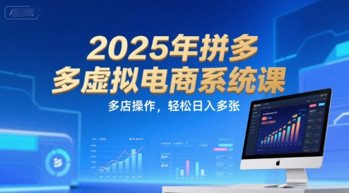 2025年拼多多虚拟电商系统课，多店操作，轻松日入多张-HEIXMI（中国站）