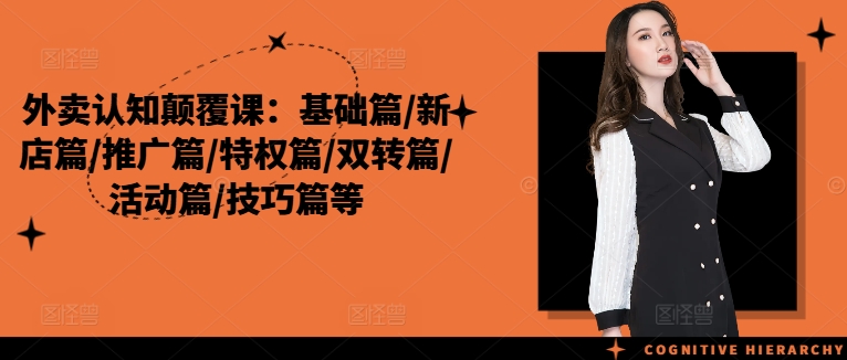 外卖认知颠覆课：基础篇/新店篇/推广篇/特权篇/双转篇/活动篇/技巧篇等-HEIXMI（中国站）