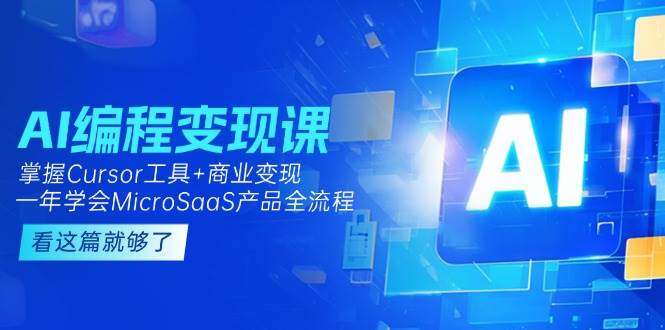 AI编程变现课：掌握Cursor工具+商业变现，一年学会MicroSaaS产品全流程 - HEIXMI（中国站）-HEIXMI（中国站）