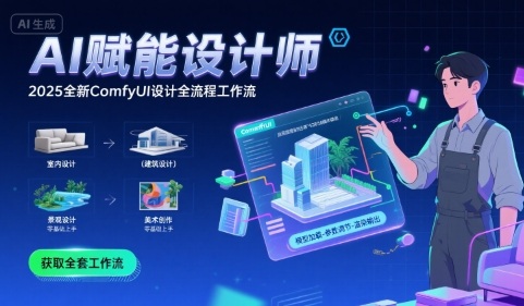 AI赋能设计师， 2025全新comfyui设计全流程工作流 ，室内-建筑-景观-美术，零基础直接上手-HEIXMI（中国站）