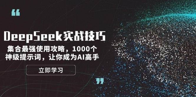 DeepSeek实战技巧：集合最强使用攻略，1000个神级提示词，让你成为AI高手-HEIXMI（中国站）