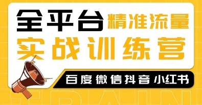 全平台精准流量实战训练营，百度微信抖音小红书SEO引流教程-HEIXMI（中国站）